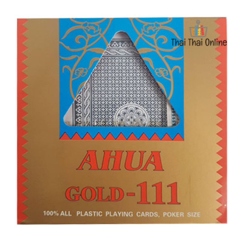 "AHUA" Play Cards - Gold edge  (1 set) Incl. Shipping - ไพ่ขอบทอง