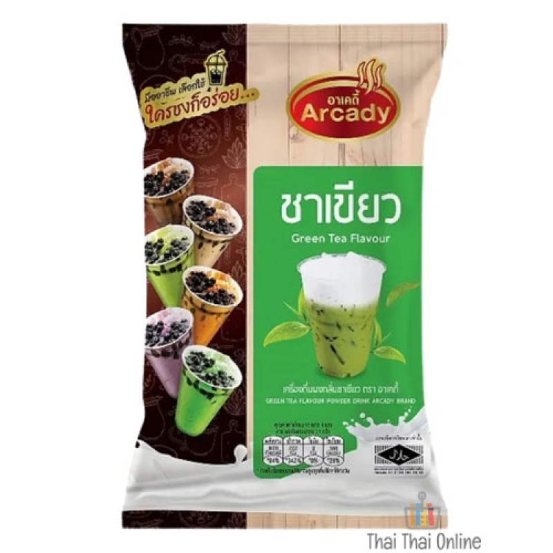 "ARCADY" GREEN Tea Flavour Drink Powder (100 grams) - ชาเขียว