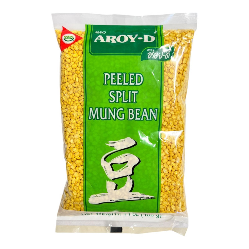 "Aroy-D" Peeled Split Mung Bean (400 grams) - ถั่วเหลืองซีก