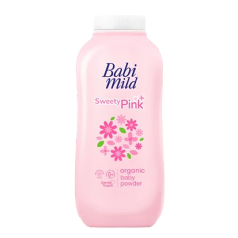 "BABI MILD" SWEET PINKY  Organic Baby Powder (350 grams) - เบบี้ มายด์