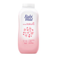 "BABI MILD" WHITE SAKURA Organic Baby Powder (45 g) - เบบี้ มายด์ "BABI MILD" WHITE SAKURA Organic Baby Powder (45 g) - เบบี้ มายด์