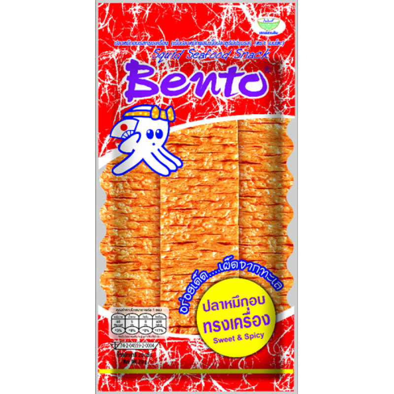 "BENTO" Squid Seafood Snack Sweet & Spicy Flavour (20 g.) - เบนโตะ