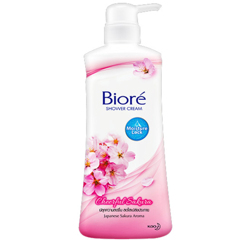 "BIORE'" Shower Cream CHEERFUL SAKURA (550 ml.) - ครีมอาบน้ำ