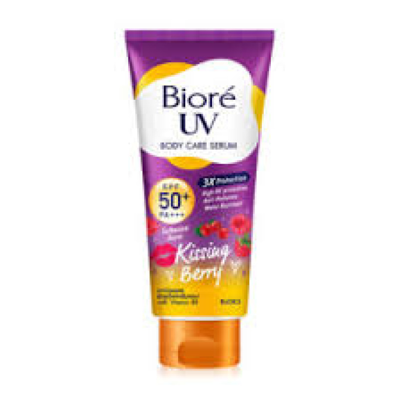 "BIORE'" UV Anti-Pollution Body Care Serum Intensive Aura KISSING BERRY SPF50+/PA+++  (150 ml.) - บีโอเร่