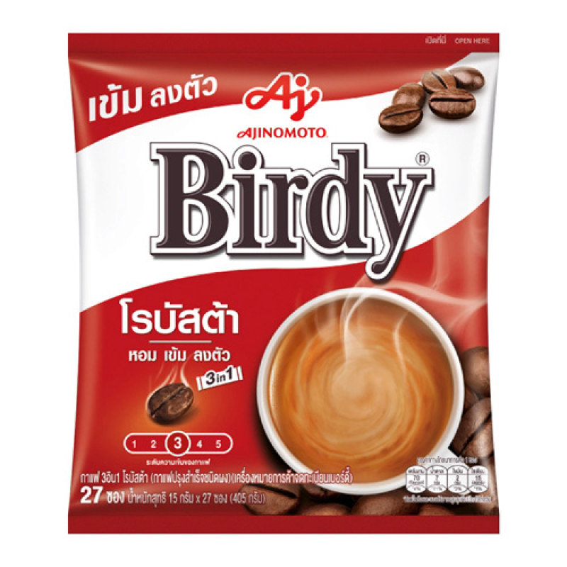 "BIRDY" Robasta 3 in 1 - Coffee Level 3 (7 g. x 60 sticks) - กาแฟ