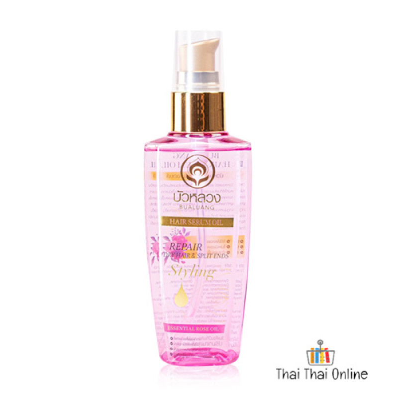 "BUALUANG"  Hair Serum Oil REPAIR Dry Haair Spilt -  (85 ml) -บัวหลวง