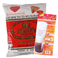 "CHA TRA MUE" Thai Tea Mix - RED + Small Tea Bag - ชาตรามือ ชาไทย  "CHA TRA MUE" Thai Tea Mix - RED + Small Tea Bag - ชาตรามือ ชาไทย