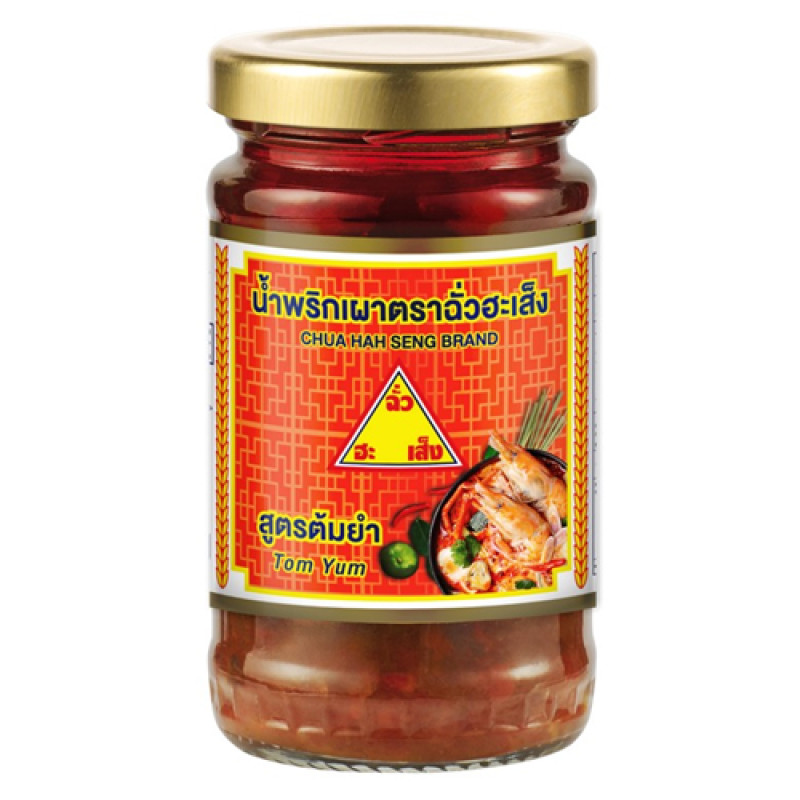 "CHUA HAH SENG" Chilli Paste TOMYUM (Glass Bottle 114 grams) - น้ำพริกเผาต้มยำ