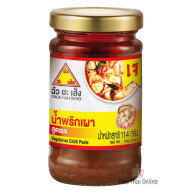 "CHUA HAH SENG" Chilli Paste TOMYUM Vegetarian (Glass Bottle 114 grams) - น้ำพริกเผาต้มยำ