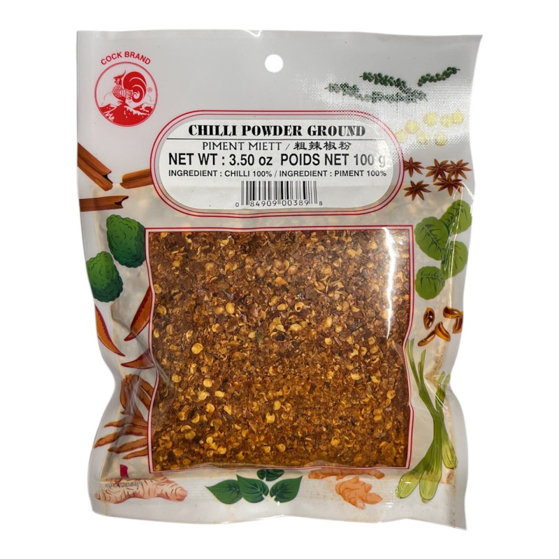 "COCK Brand" Chilli Powder Ground (100 g) - พริกป่น หยาบ