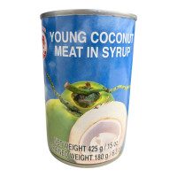 "COCK BRAND" Young Coconut Meat in Syrup (425 g) - "ตราไก่" เนื้อมะพร้าวอ่อน