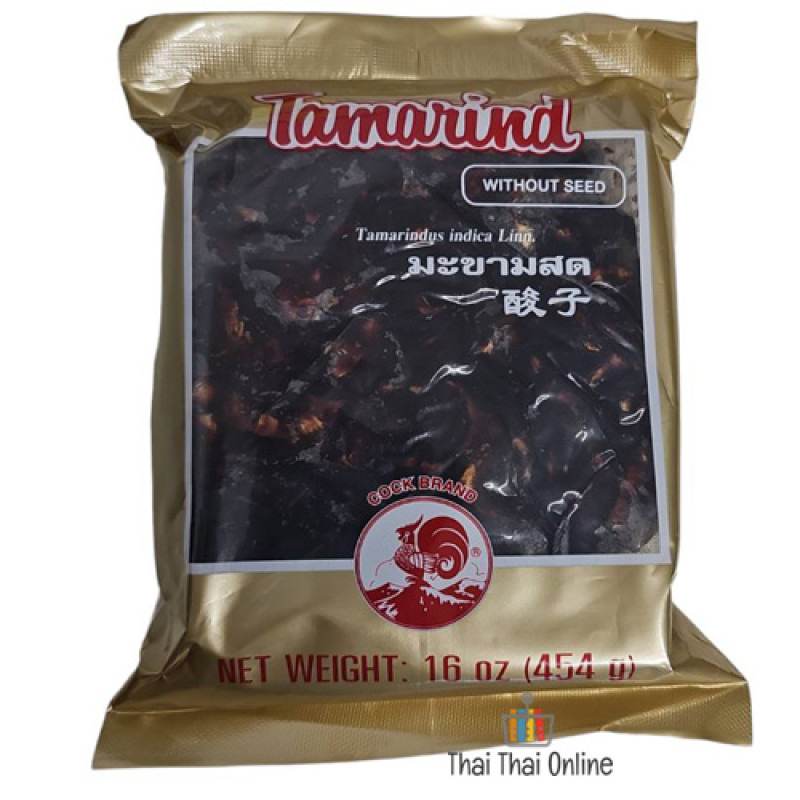 "Cock Brand" Tamarind Without Seed (454 g) - มะขามเปียก