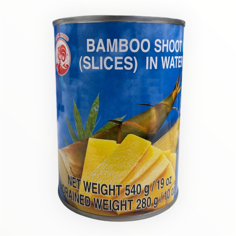 "Cock Brand" Bamboo Shoot (Slices) In Water (540 g) - หน่อไม้