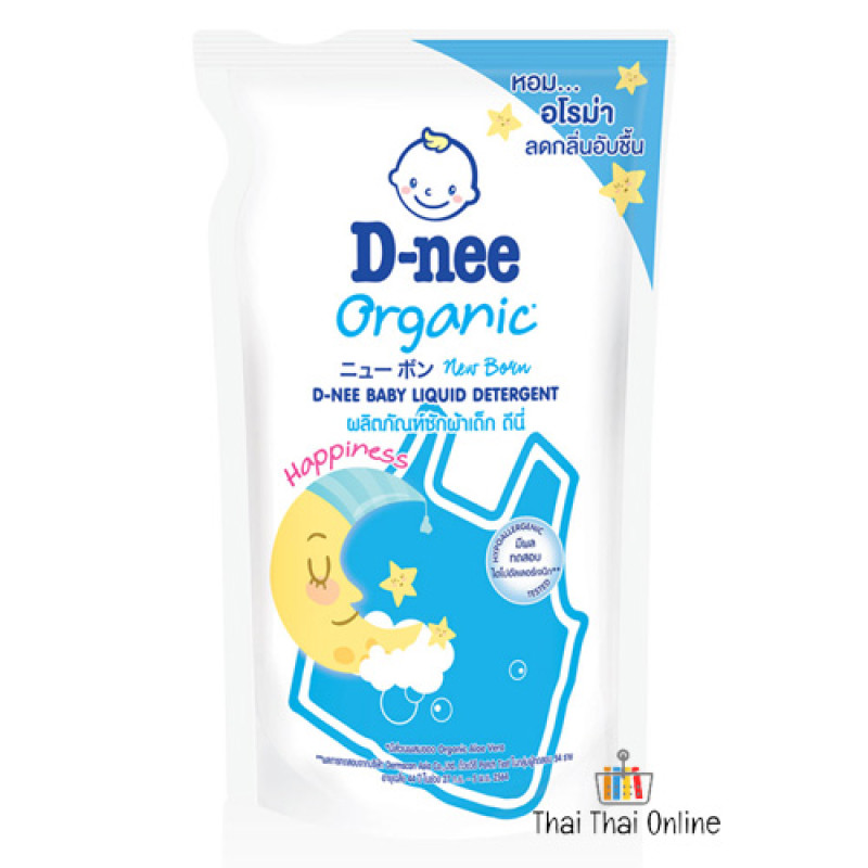 "D-nee" Baby Liquid Detergemt Organic - BLUE ( Refill 600 ml.) - ดีนี่ น้ำยาซักผ้าเด็ก