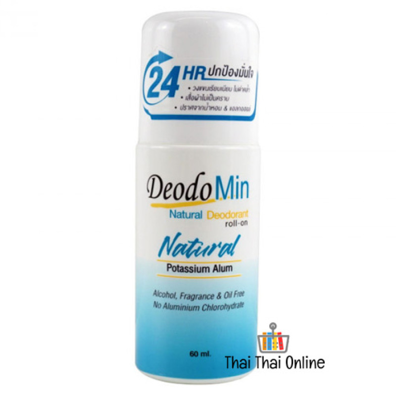 "DEODO Min" Postassium Alum Roll-on /NATURAL (60 ml.) - สารส้ม