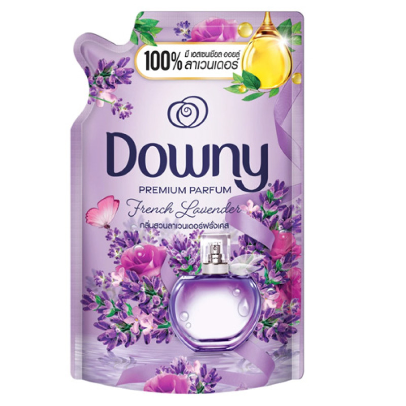 "DOWNY" Fabric Softener Premium Perfume "FRENCH LAVENDER" (490 ml. refill bag) - ดาวน์นี่ 