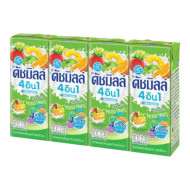 "DUTCH MILL" 4 in 1 Mixed Fruits Flavour (180 ml x 4) - "ดัชมิลล์" 4 อิน 1 รสผลไม้รวม 
