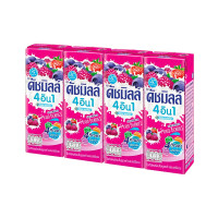 "DUTCH MILL" 4 in 1 Mixed Berries Flavour (180 ml x 4) - "ดัชมิลล์" 4 อิน 1 รสเบอร์รี่รวม