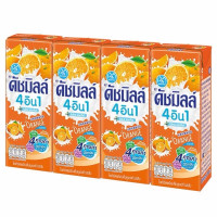 "DUTCH MILL" 4 in 1 Orange Flavour (180 ml. x4) - "ดัชมิลล์" 4 อิน 1 รสส้ม