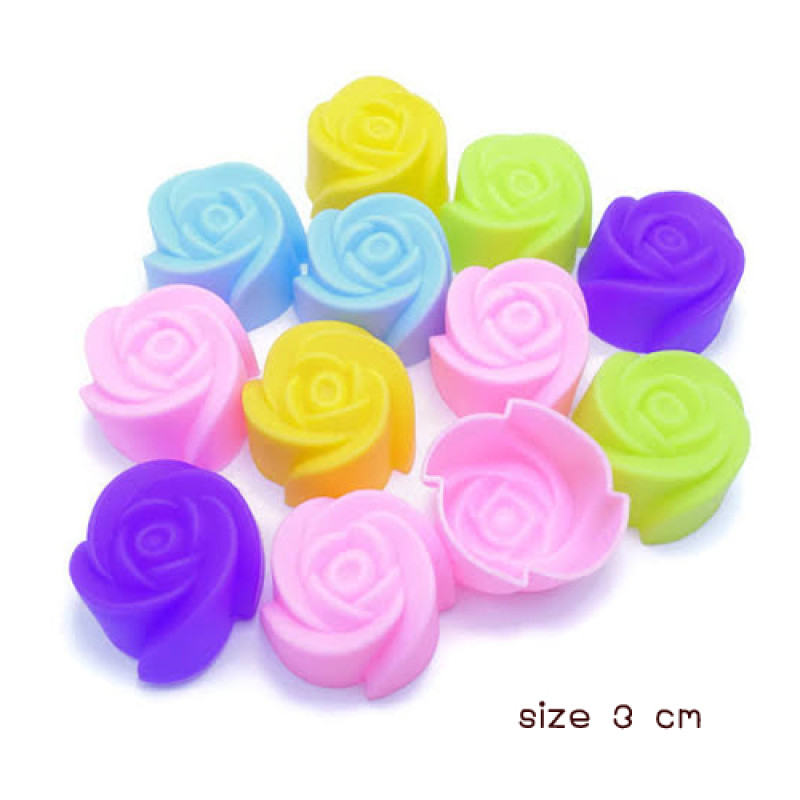 "MOLD" Roses Jelly Mold, size 3 cm. (1 set 12 pcs) 