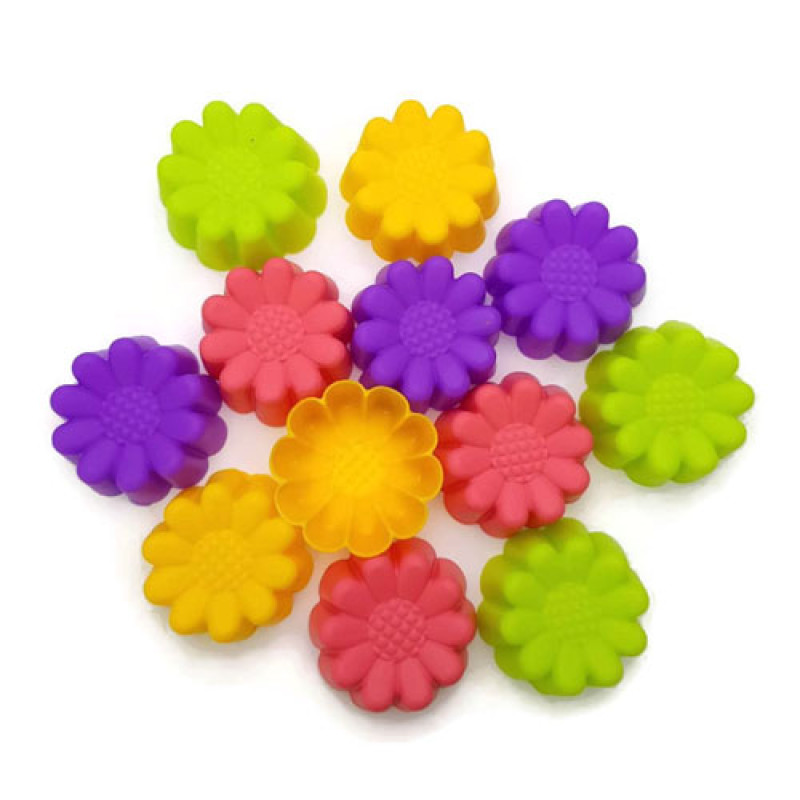 "MOLD"  Sun Flower Mold, size 5 cm. (1 set 12 pcs) - แม่พิมพ์วุ้น