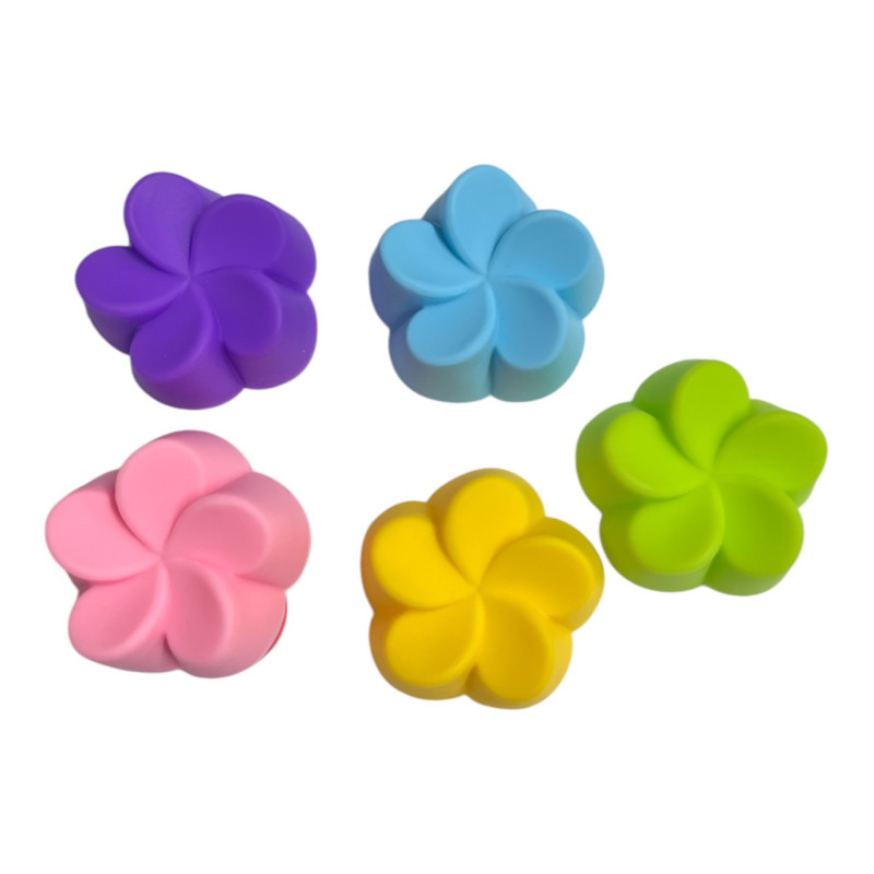 "MOLD"  Plumeria Flower Mold, size 5 cm. (1 set 12 pcs) - พิมพ์วุ้น ดอกลีลาวดีใบพัด