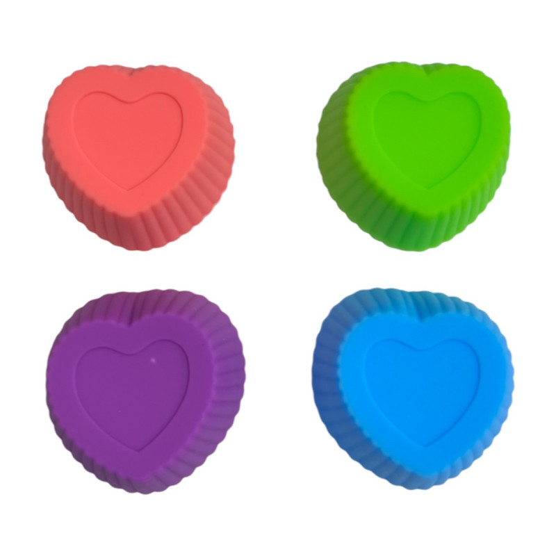 "MOLD" Heart Shape Mold, size 5 cm. (1 set 12 pcs) - แม่พิมพ์วุ้น รูปหัวใจ 