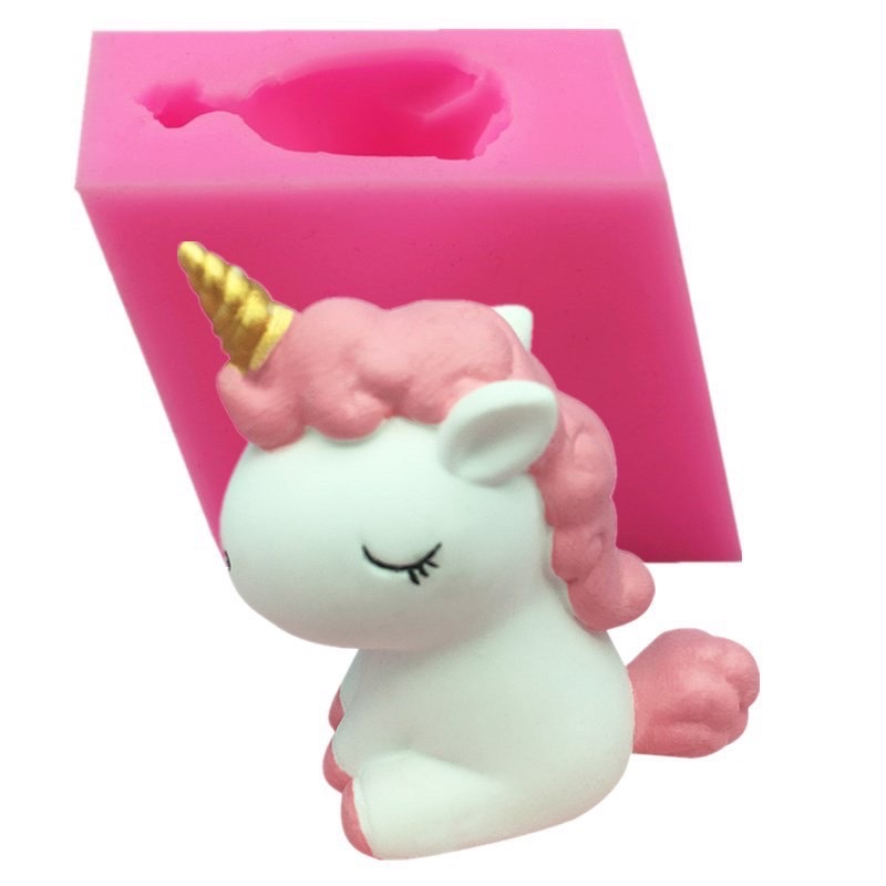 "MOLD" Unicorn 3D (1 pc) (size 5x3x5.5 ซม.) - แม่พิมพ์ขนม พิมพ์วุ้น ยูนิคอร์น