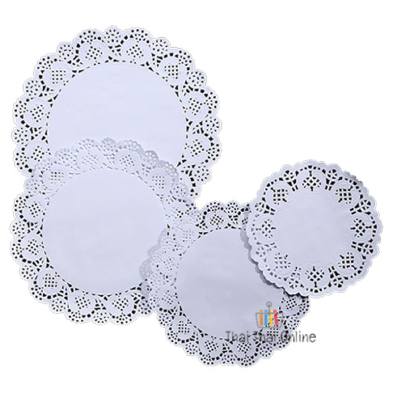 "BAKERY" Paper Paper Cake Doilies Disposable Lace size 3.5", 4.5" or 6"  (250 pc) - รองเค้ก ดอลลี่