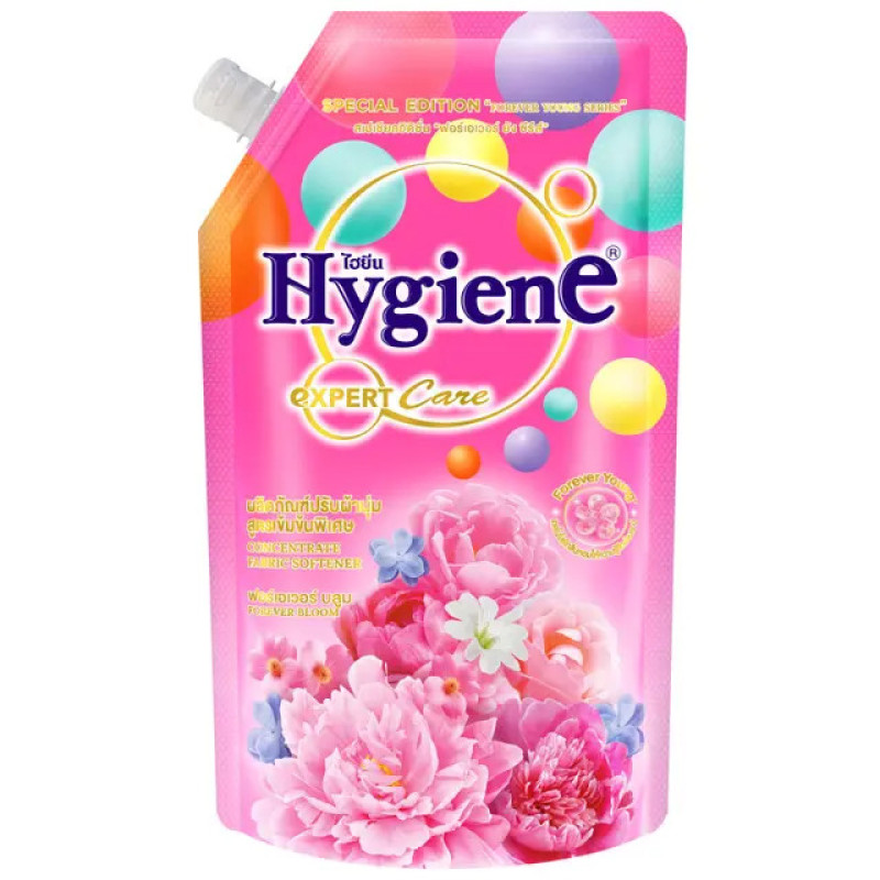"HYGIENE" Expert Care Concentrate Fabric Softener FOREVER BLOOM (Refill 480 ml.) - ไฮยีน น้ำยาปรับผ้านุ่ม "HYGIENE" Expert Care Concentrate Fabric Softener FOREVER BLOOM (Refill 480 ml.) - ไฮยีน น้ำยาปรับผ้านุ่ม