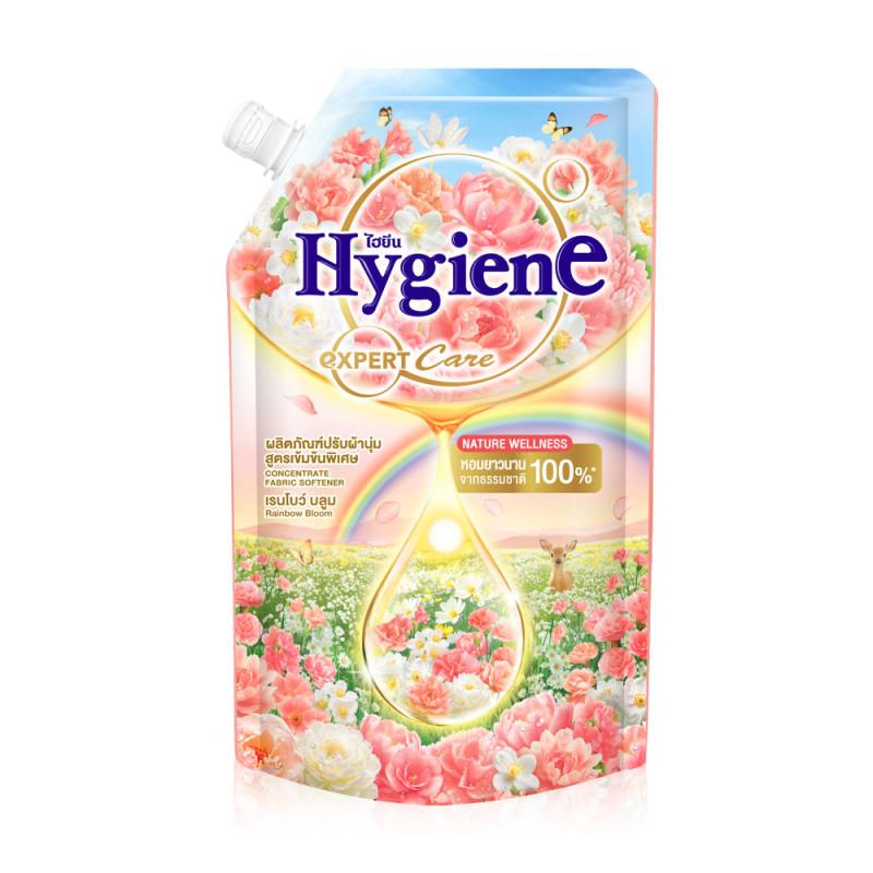 "HYGIENE" Expert Care Concentrate Fabric Softener RAINBOW BLOOM (Refill 470 ml.) - ไฮยีน น้ำยาปรับผ้านุ่ม