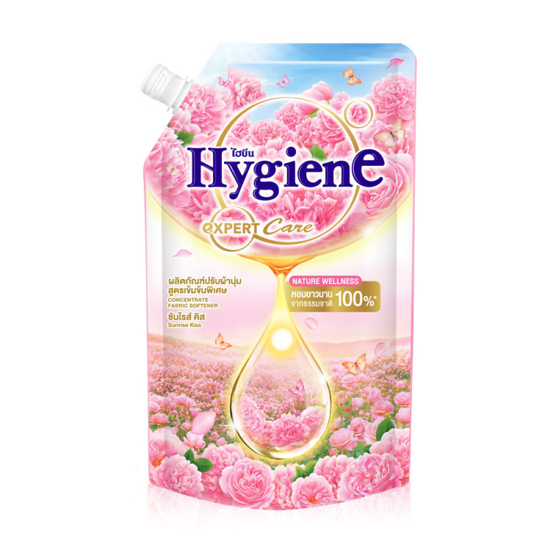 "HYGIENE" Expert Care Concentrate Fabric Softener  SUNRISE KISS (Refill 470 ml.) - ไฮยีน