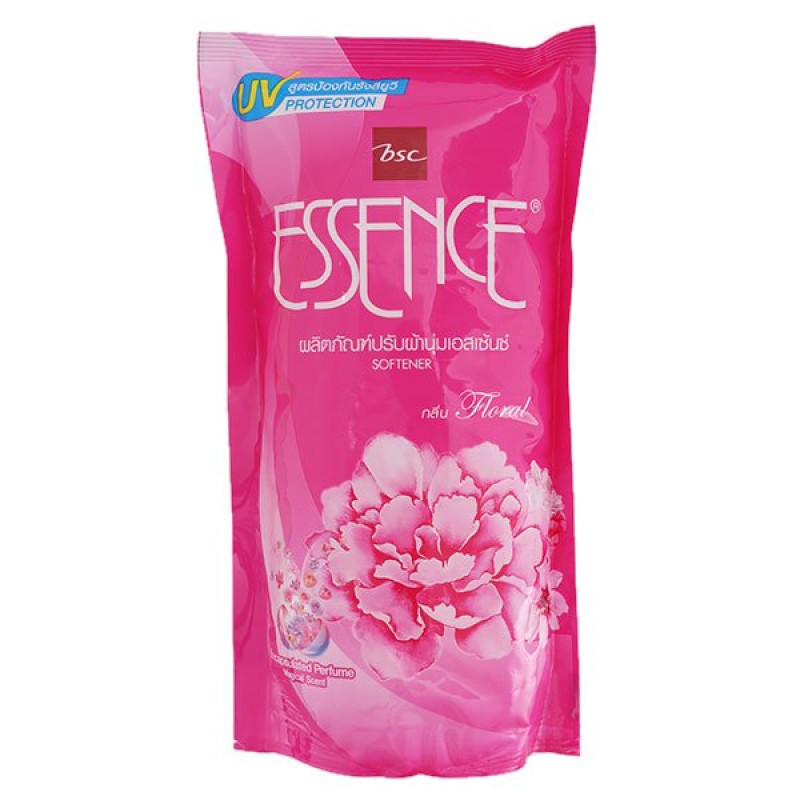 "ESSENCE" Fabric Softener Floral - PINK ( 600 ml. refill bag) - น้ำยาปรับผ้านุ่ม