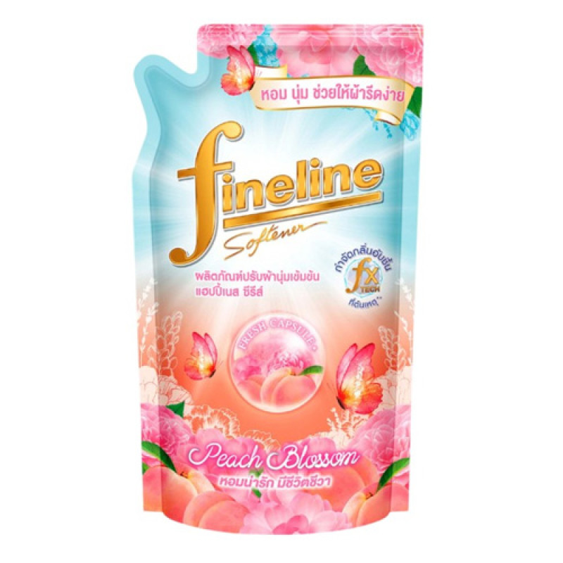 "FINE LINE" Fabric Softener PEACH BLOSSOM  (450 ml) - ปรับผ้านุ่ม