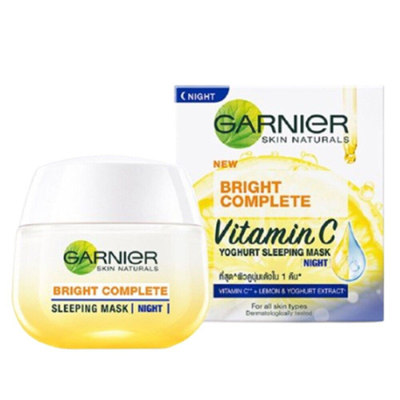 "GARNIER" Bright Complete 30x Vitamin C Yoghurt Sleeping Mask NIGHT (50 grams)  - การ์นิเย่