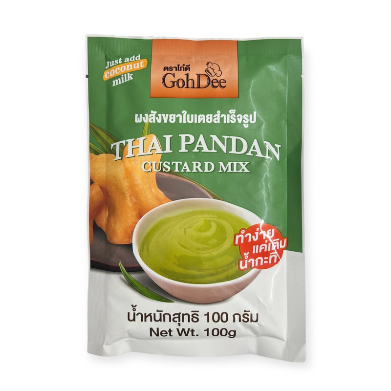 "GOH DEE" Thai  Pandan Custard Mix (100 grams) - ผงสังขยาใบเตยสำเร็จรูป 