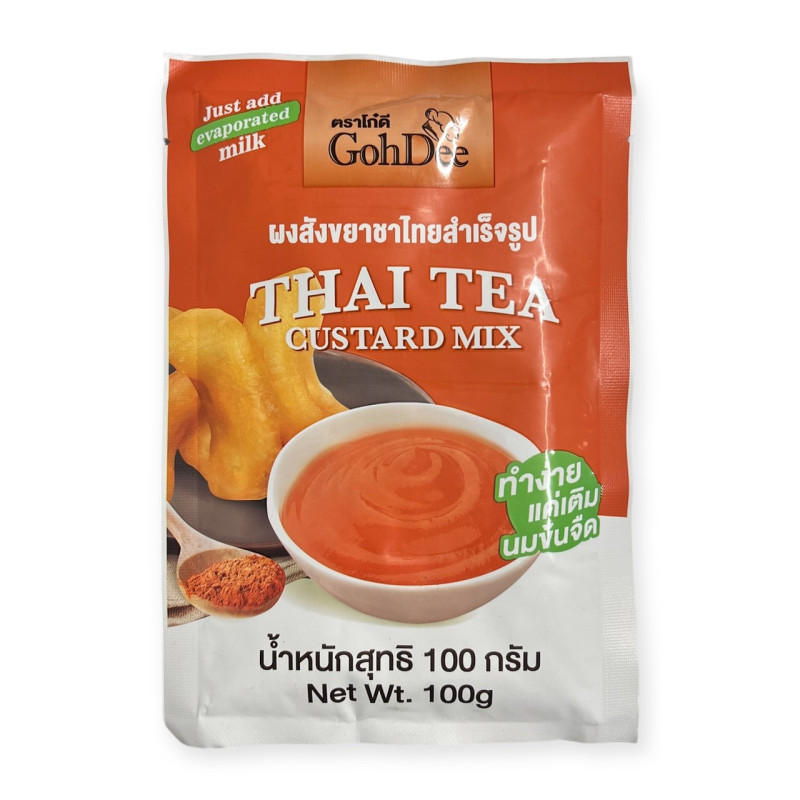 "GOH DEE" Thai Tea Custard Mix (100 grams) - ผงสังขยาชาไทยสำเร็จรูป