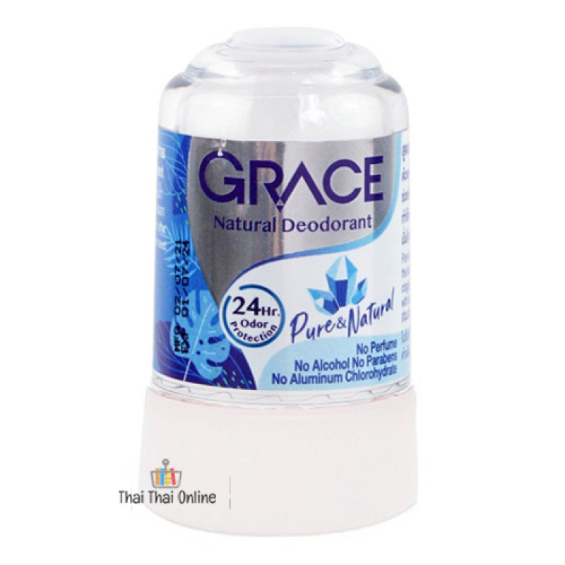 "GRACE" Natural Deodorant - Pure & Natural (70 grams) - โรออน สารส้ม