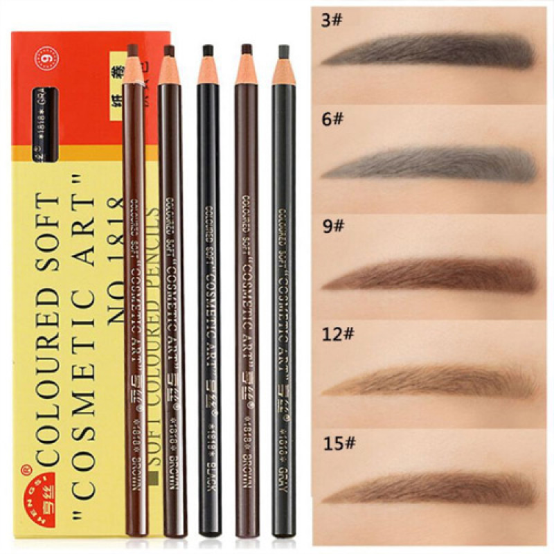 "HENGSI" Soft Coloured Eyebrow Pencils  - #9 Brown NO.3 Dark Brown (1 pc)