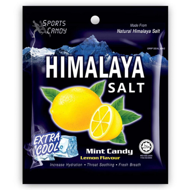 "HIMALAYA Salt" Sports Candy Extra Cool, Mint Candy Lemon Flavour (15 g.) - ลูกอม