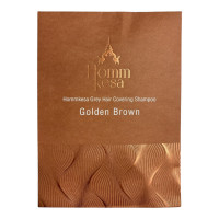 "HOMMKESA" Grey Hair Covering Shampoo "GOLDEN BROWN" (30 ml.) - "หอมเกศ" สีน้ำตาลทอง