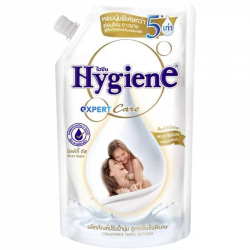 "HYGIENE" Expert Care Concentrate Fabric Softener MILKY TOUCH (Refill 480 ml.) - ไฮยีน 