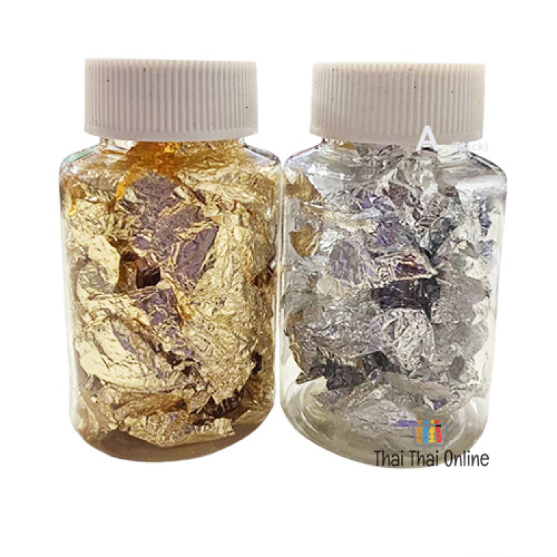 "BAKERY" Edible Gold/Silver Leaf Foil (2 grams) - แต่งหน้าเค้ก "BAKERY" Edible Gold/Silver Leaf Foil (2 grams) - แต่งหน้าเค้ก