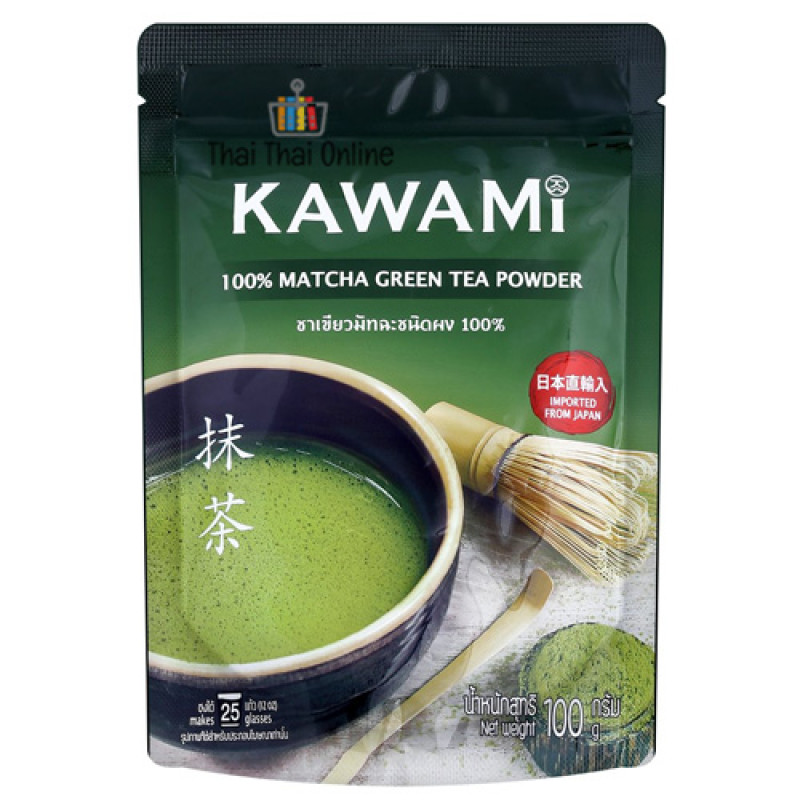 "KAWAMI" 100% Matcha Green Tea Powder (100 grams) - ชาเขียวมัทฉะ "KAWAMI" 100% Matcha Green Tea Powder (100 grams) - ชาเขียวมัทฉะ