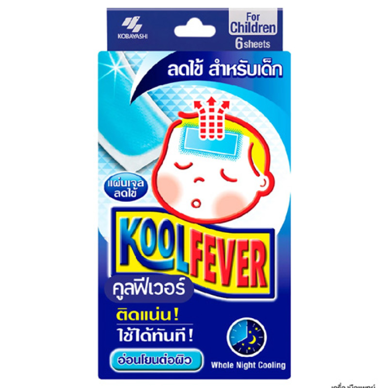"KOBAYASHI" Kool Fever Pad (6 sheet) - แผ่นลดไข้