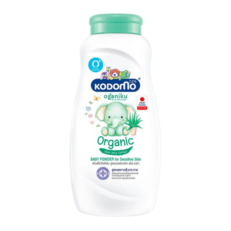 "KODOMO" Oganiku Baby Powder Organic Aloe Vera Extract (350 g.) - โคโดโม แป้งเด็ก