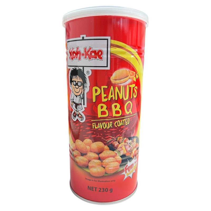 "KOH-KAE" Peanut's BBQ Flavour Coated (230 grams) - "โก๋แก่" ถั่วลิสงอบกรอบ รสบาร์บีคิว
