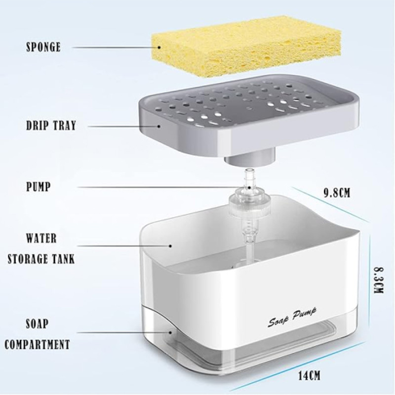 "KYXOHHBIN" Kitchen Soap Dispenser (1 pc) - กล่องน้ำยาล้างจาน