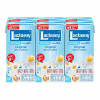 "LACTASOY" Original Flavor Soymilk (6 x 300 ml.) - "แลคตาซอย" นมถั่วเหลือง ยูเอชที รสหวาน