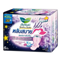"LAURIER" Pads Sanitary Napkin 30 cm. long Good Dram Lavender  (6 pices) - "ลอรีเอะ" ผ้าอนามัย 